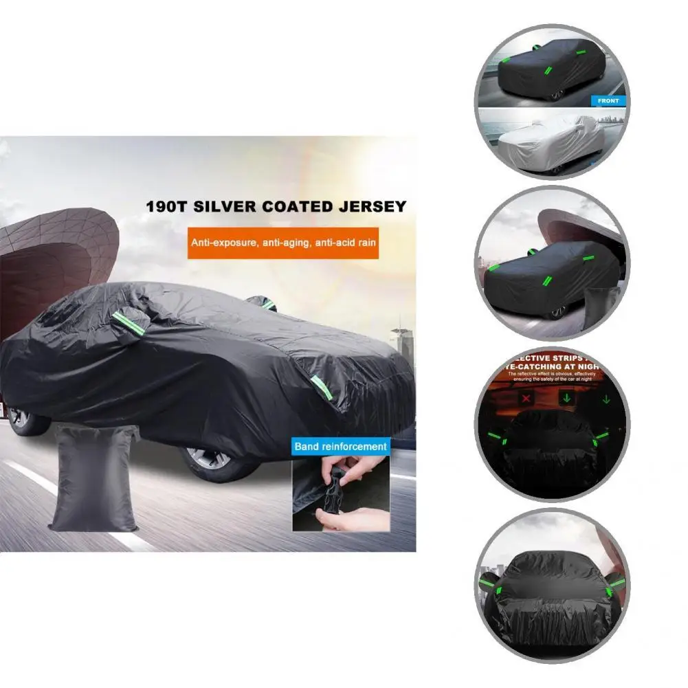 

Full Car Cover Practical All Season Wear Car Cover Anti UV with Reflective Strip Car Cover
