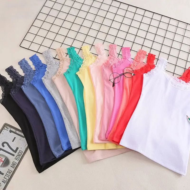 Топ женский однотонный без рукавов яркая однотонная Базовая майка карамельных