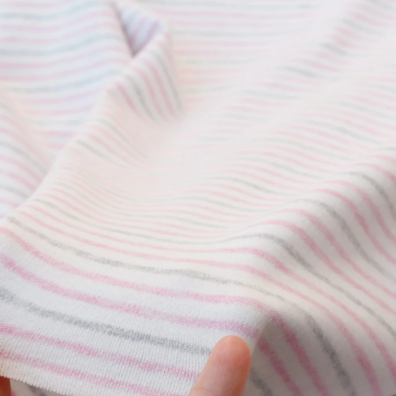 Ширина 66 ''чесаная простая удобная мягкая эластичная полосатая трикотажная