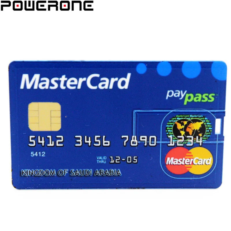 Powerone Супер тонкая Кредитная карта USB флеш накопитель флешка 4 ГБ 8 16 32 64 модель