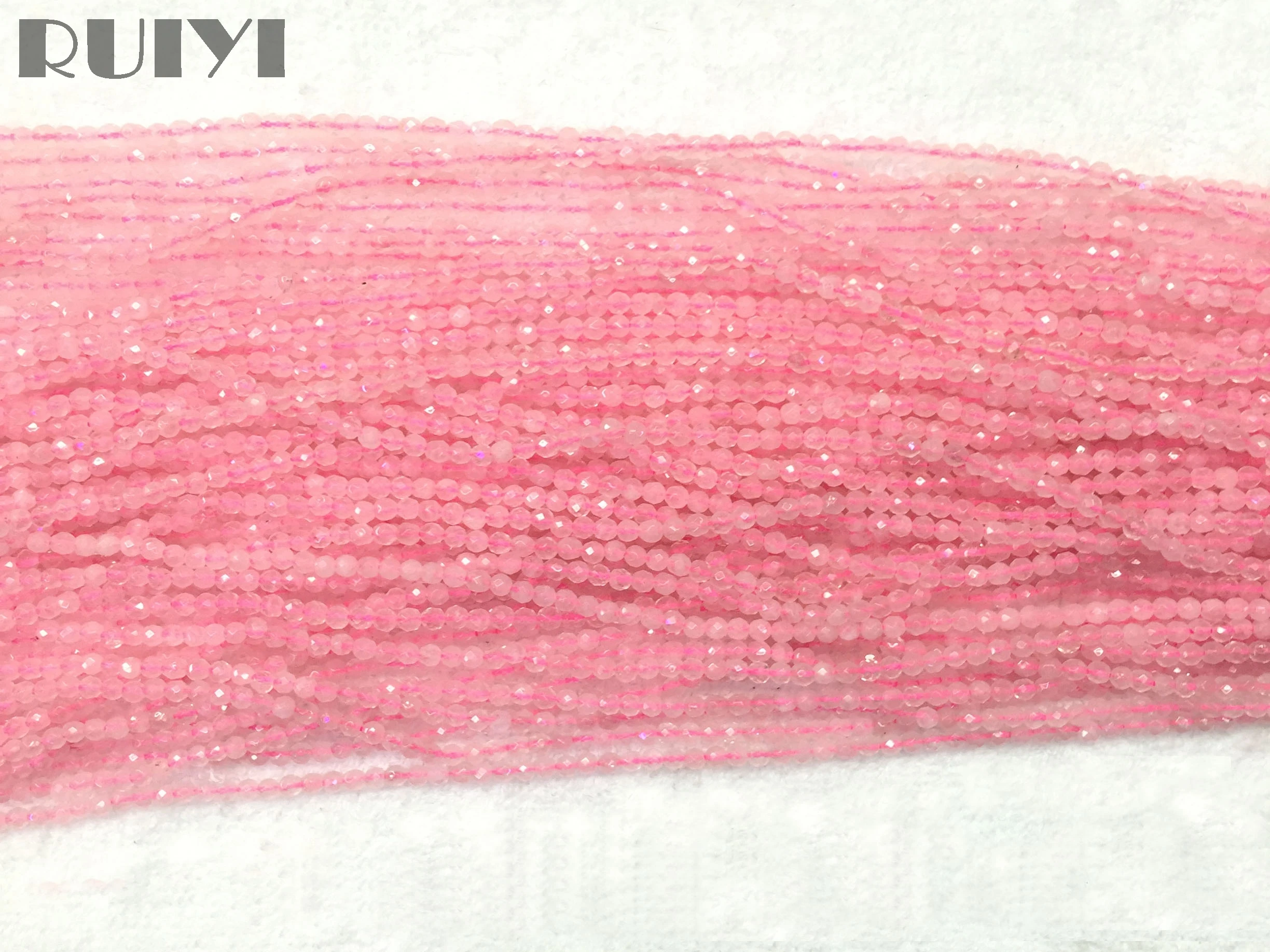 Натуральный розовый кварц Ruiyi микро граненые бусины маленький крошечный