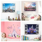 Мультяшные животные, играющие наклейки на стену для детской комнаты, украшение Diy, сафари, Лев, жираф, медведь, Настенная роспись, художественные наклейки для дома