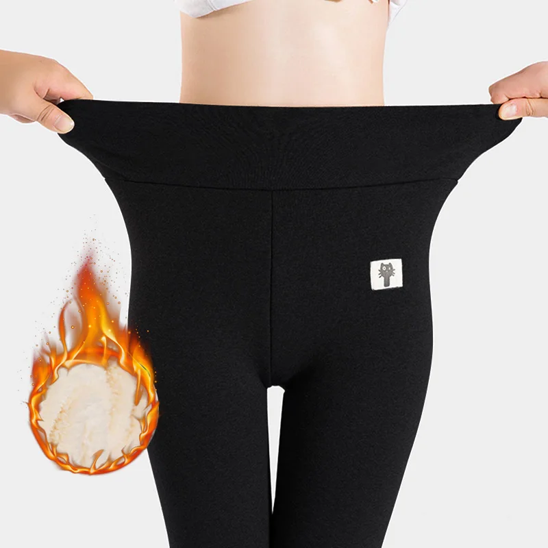 

Warm Women Pants Winter Skinny Thick Velvet Wool Fleece Leggins Trousers Lambskin Cashmere Pants Female Leggings