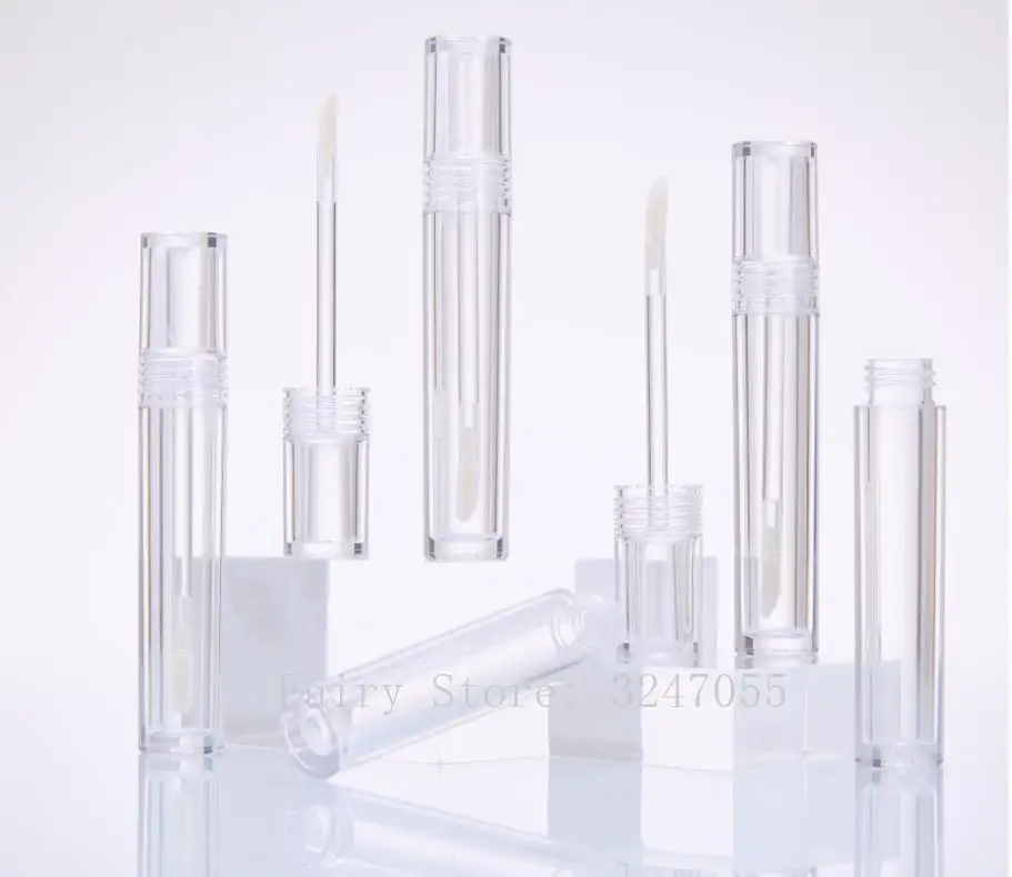 

Пустой тюбик для блеска для губ, 10-100 шт., 5 мл, круглая портативная жидкая помада «сделай сам» в бутылке, прозрачные разноцветные тюбики для б...