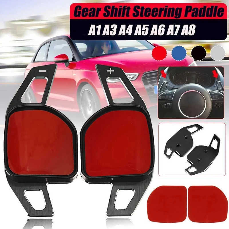 

Pair Steering Wheel Paddle Gear Shift Extension for- A1 S1/A3 S3 RS3/A4 S4 RS4/A5 S5/A6 S6/A7 S7/A8 S8 R8/Q3 SQ3/Q5