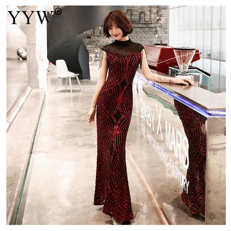 Красное вечернее платье Чонсам в стиле ретро женские сексуальные свадебные