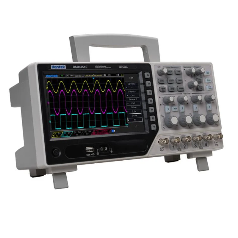 Цифровой осциллограф 4 канала с 1CH arboitary функция генератор сигналов Hantek DSO4084C DSO4104C