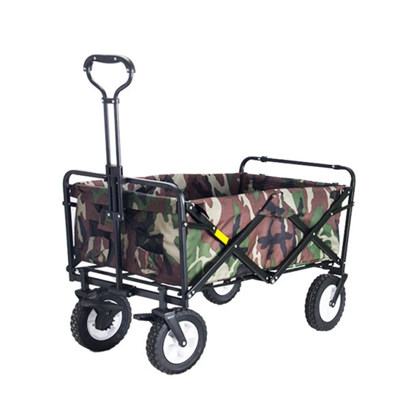 

B-LIFE Foldable Wagon Folding Wagon Cart Utility Garden Cart Collapsible Outdoor Foldable Trolley