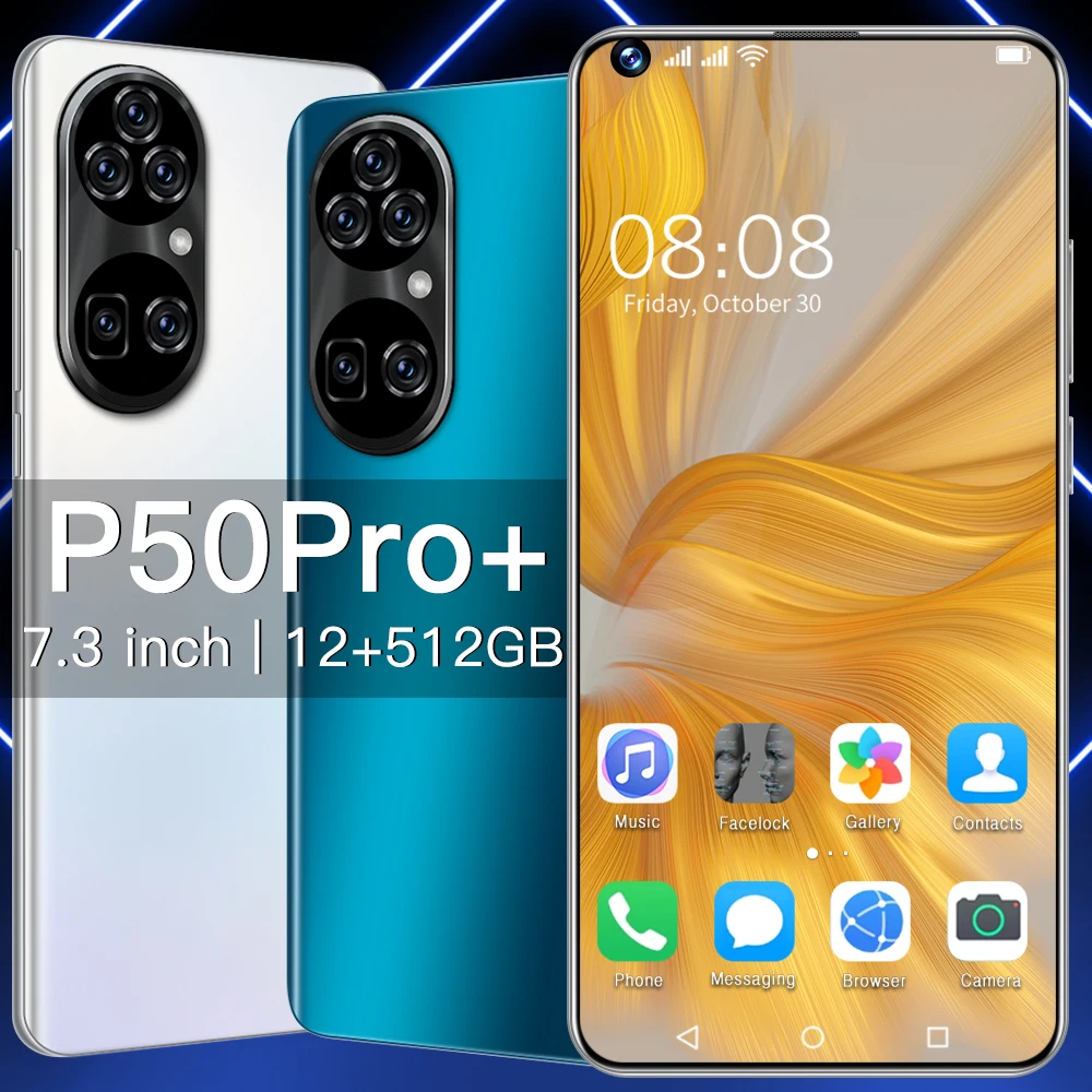 

Смартфон 7,3 дюйма, сотовые телефоны Android, разблокировка по отпечатку пальца, распознавание лица, двойная камера, 4G, смартфон, мобильный телеф...