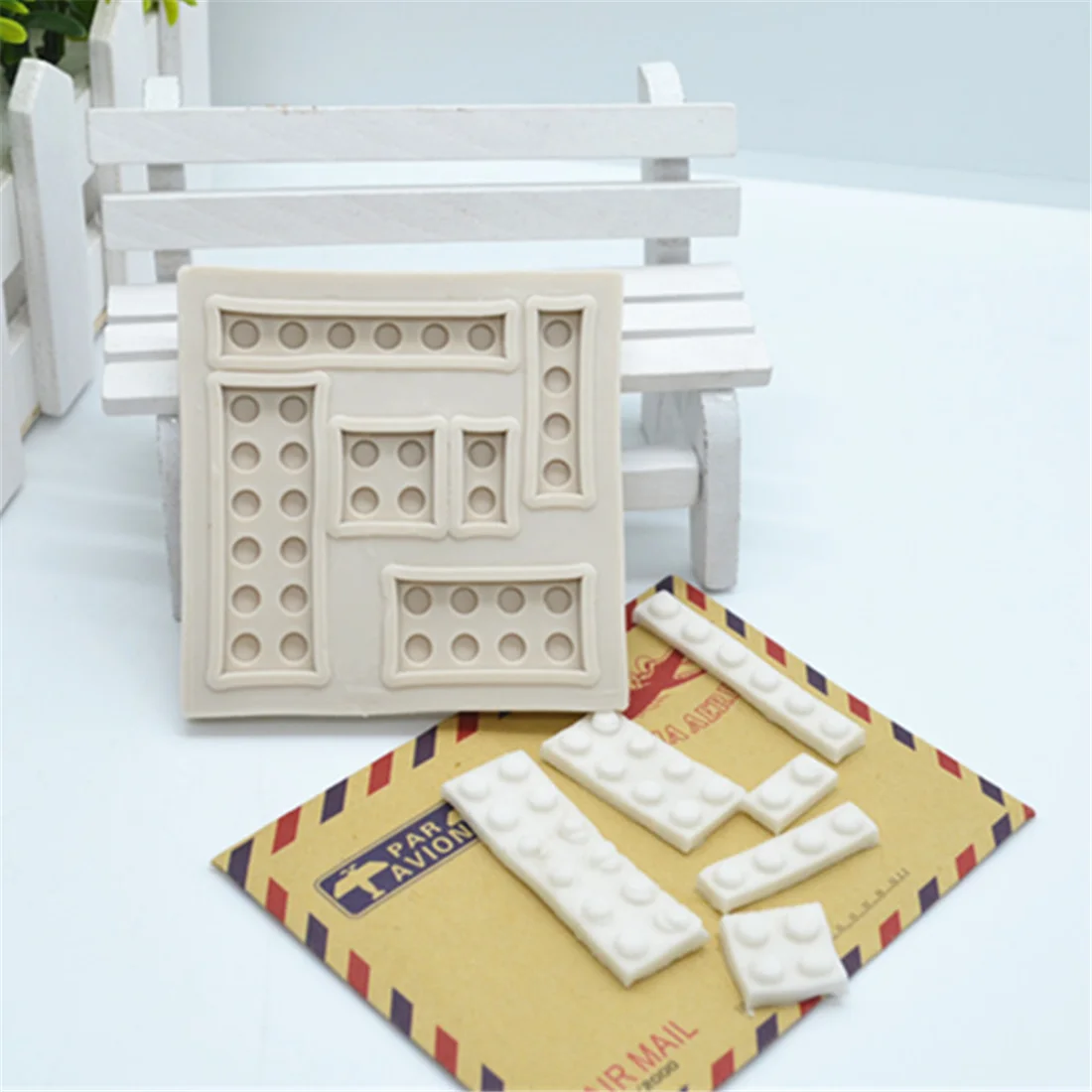 Luyou 1 шт Строительные блоки силиконовые формы для пирожных Fondant (сахарная)