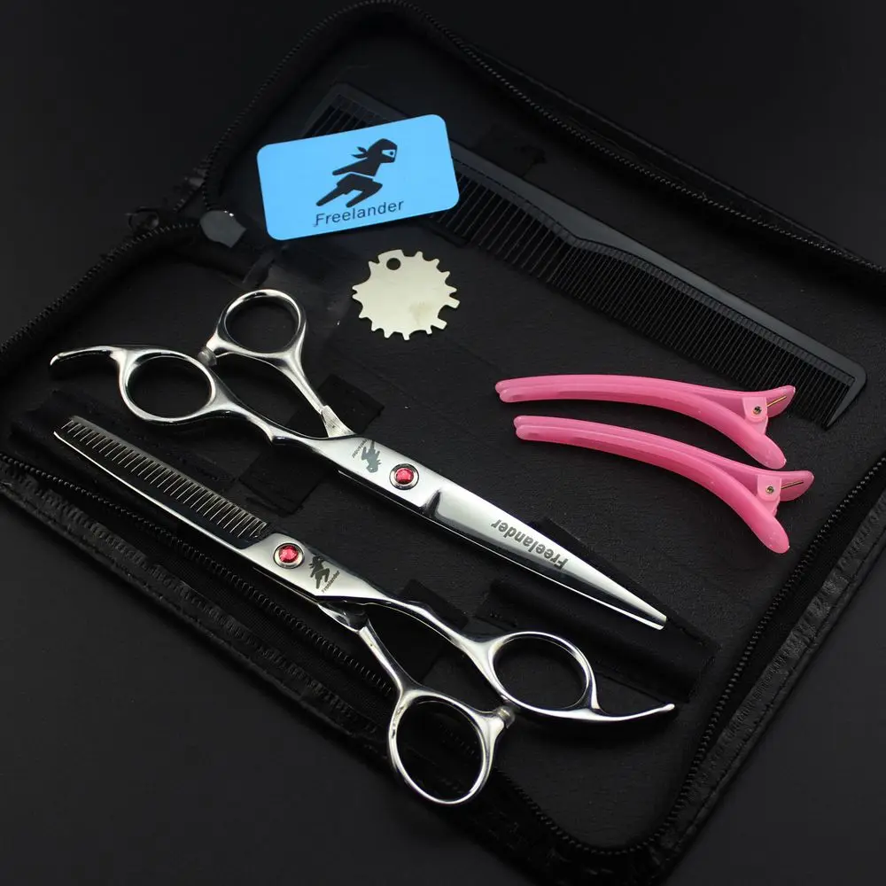 Набор ножниц из нержавеющей стали для стрижки и филировки 6