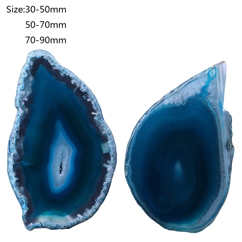 

Natural Agate Geode Polished Irregular Crystal Slice Stone DIY Pendant Mineral Home Decoration