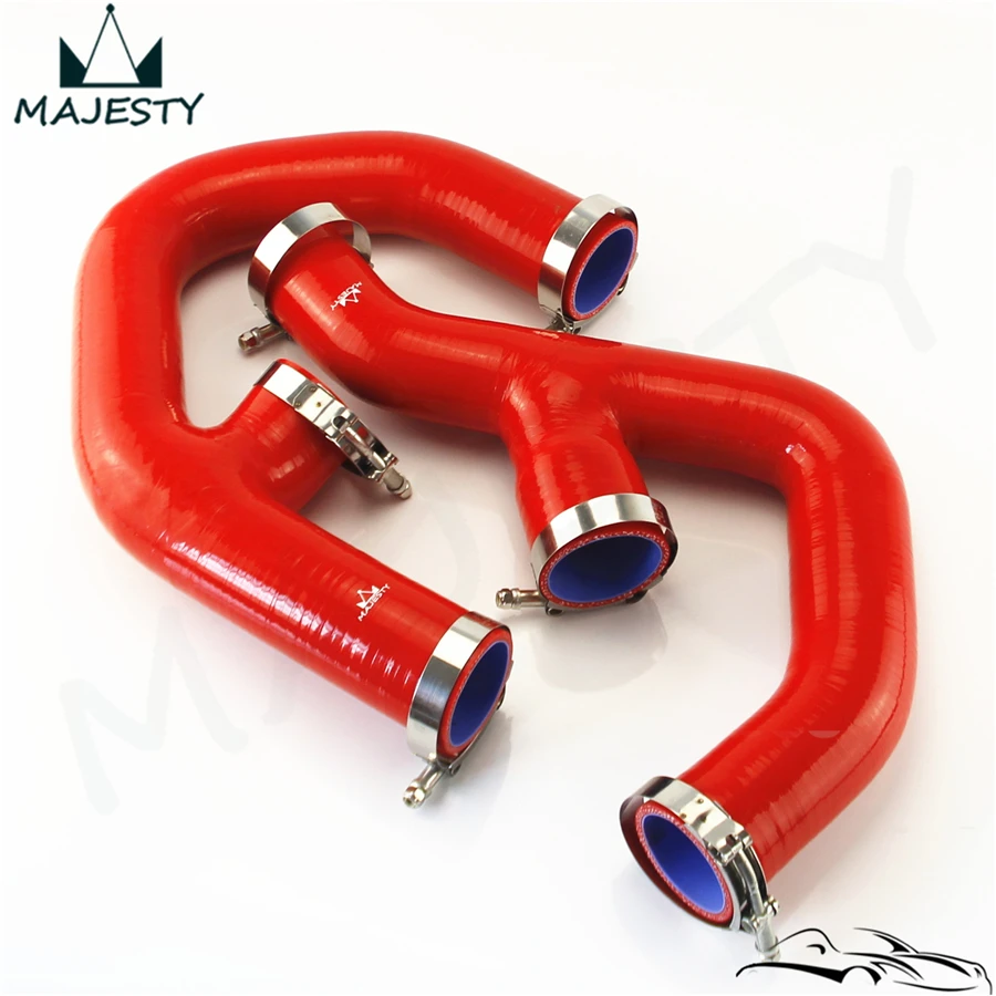 Красный турбо двойной интеркулер для Volkswagen VW GOLF MK5 MK6 GTI FSI JETTA 2 0 T|intercooler kit|twin