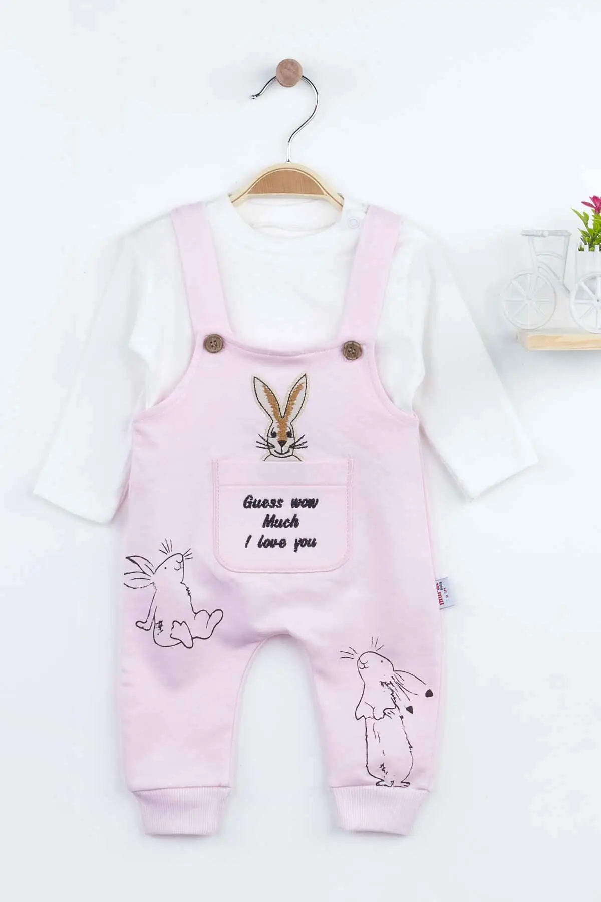 

Комбинезоны для маленьких девочек с розовым Кроликом, удобное хлопковое нижнее белье для младенцев, сезон 2021, комбинезон для девочек с кроликом, модель