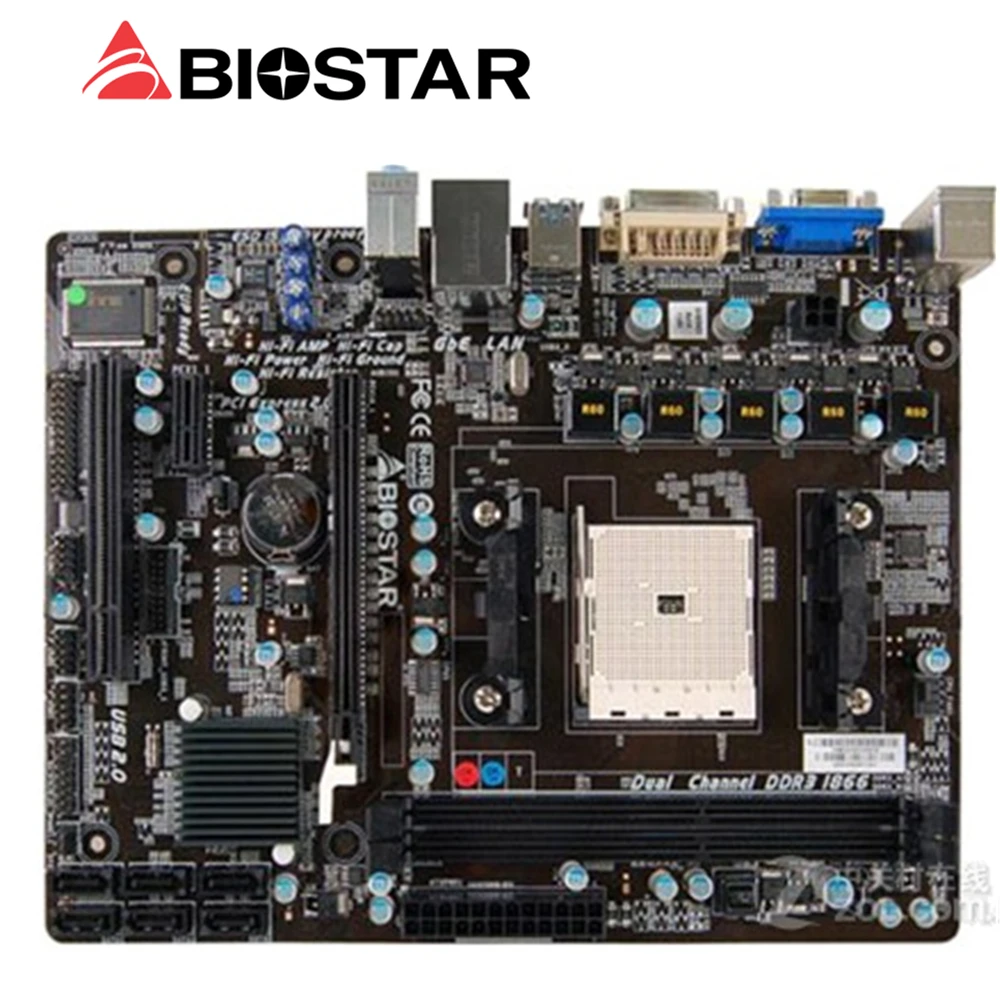 Фото Оригинальная материнская плата для Biostar Hi-Fi A75S3 DDR3 Socket FM2 USB3.0 Бесплатная доставка