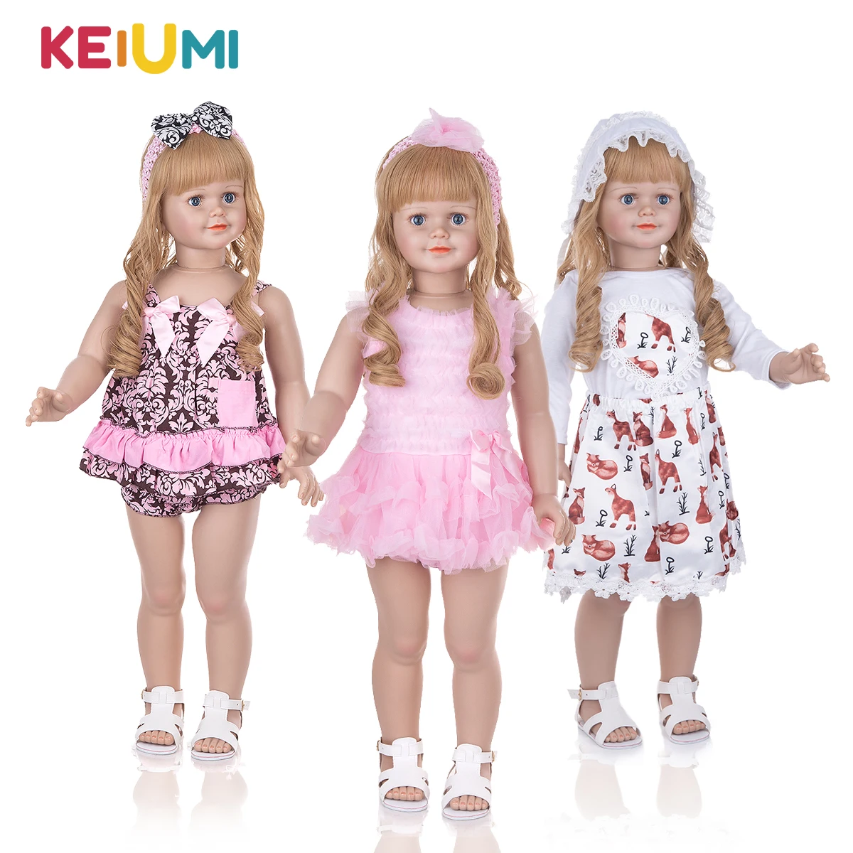 Кукла реборн KEIUMI 78 см мягкая на ощупь силиконовое тело виниловая Реалистичная