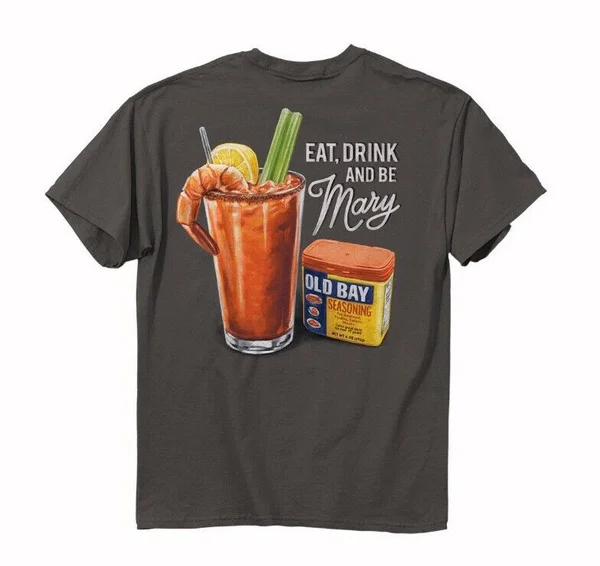 

Old Bay Eat Drink & Be Mary Short Sleeve T-Shirt - NEW