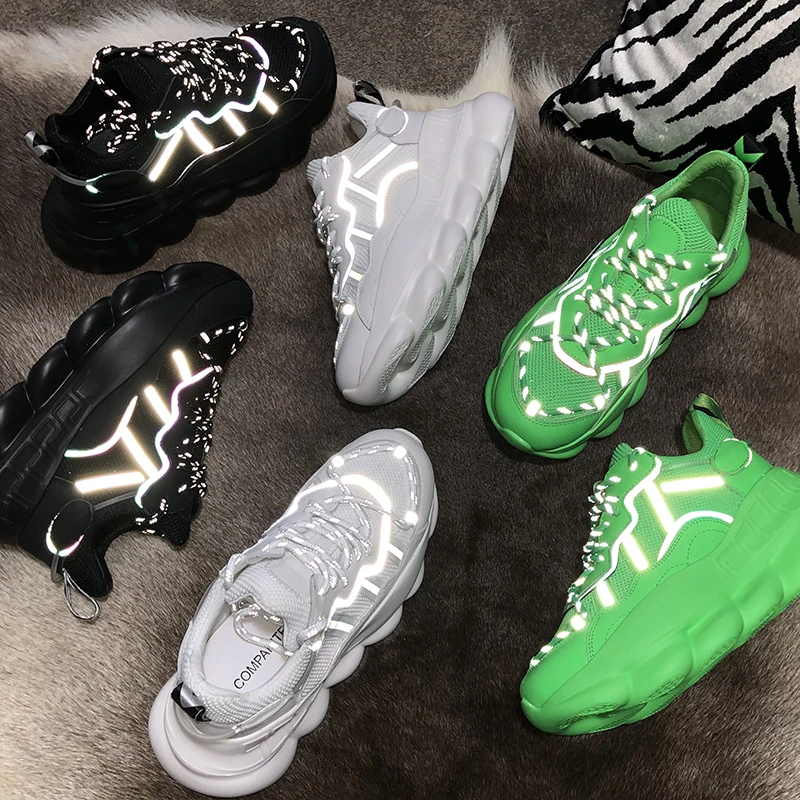 

White Sneakers Women 2020 Spring Autumn New Leather Mesh Breathable Casual Fashion Sports Non-slip Lace-up Work Women's Shoes
