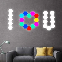 unibrother led honeycomb quantum hexagon lights touch sensitive wall lamps creative home decor color night lamp for bedroom
