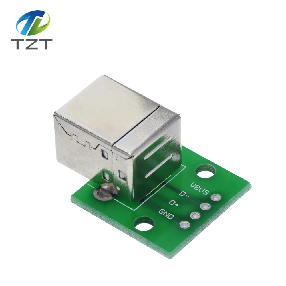 TZT MINI MICRO USB Для DIP адаптера/USB разъем 2,54 мм 5pin Женский Разъем b Тип USB2.0 Женский PCB конвертер USB-01