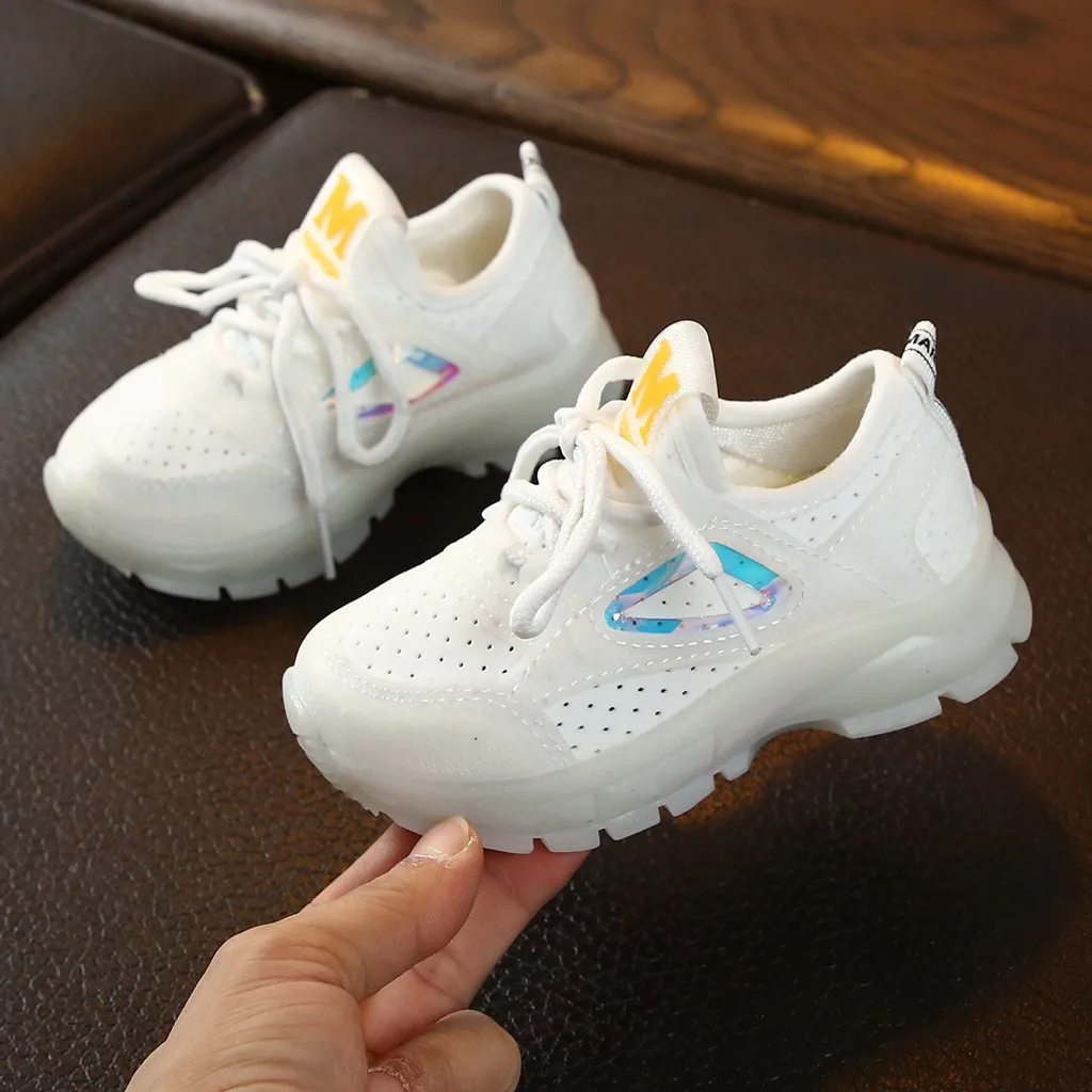 Детская обувь для малышей Детские дышащие сетчатые кроссовки маленьких девочек