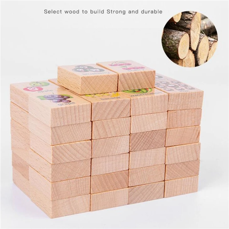 

New Kids Wooden Math Toys for Children Wood Block Number Fruit Board Match Game Baby Mathematics Learning Education Toy