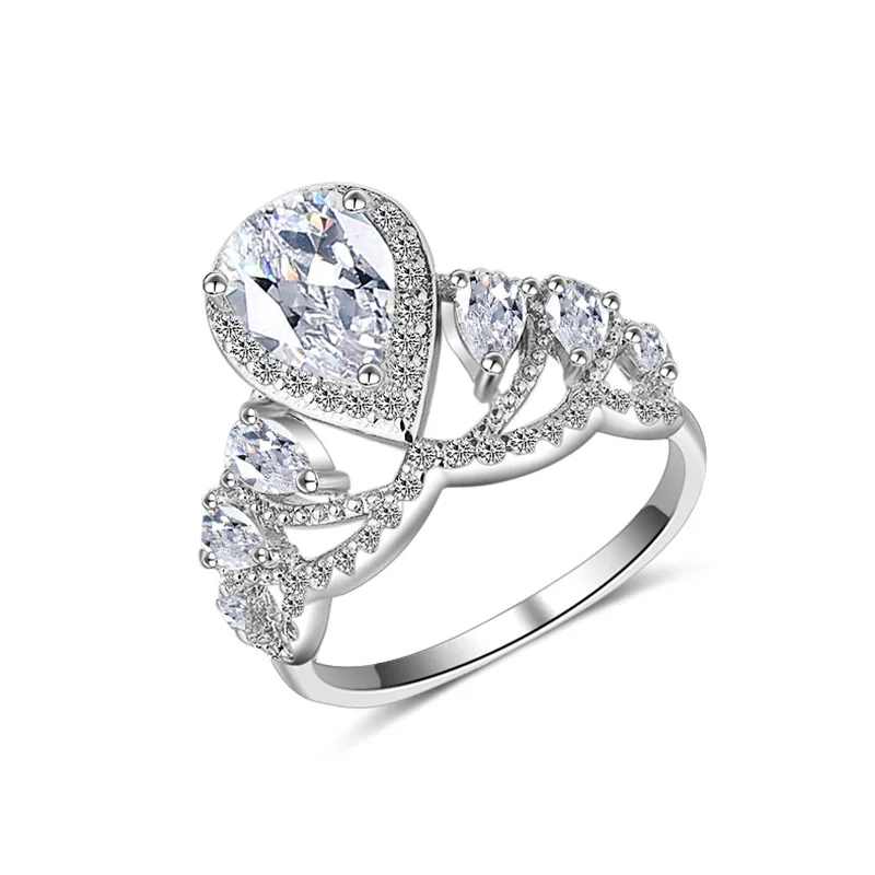 

Кольцо в богемном стиле женское, кольцо с декором под старину под серебро с декором Корона, цветок, резное ювелирное изделие с бриллиантами