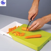 2 in 1 drawer easy storage chopping board multifunctional double layer cut vegetable fruit kitchen cutting utensils cooking mat
