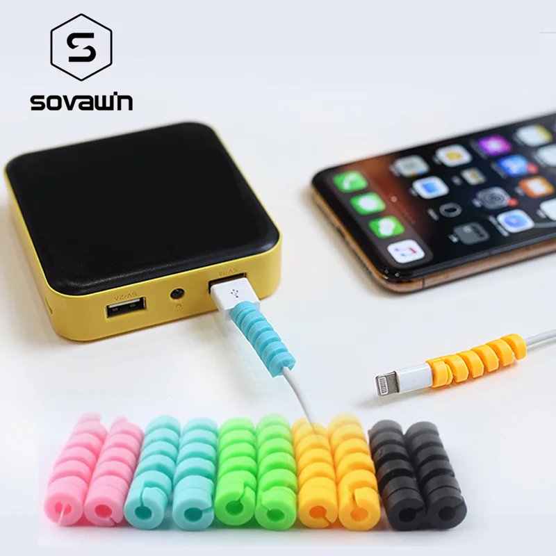 Аксессуары для наушников SOVIWN Силиконовая защита от сматывания 10 шт. спирального