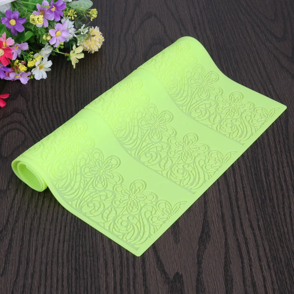 Силиконовая форма большого размера для украшения торта цветов кружева помадки