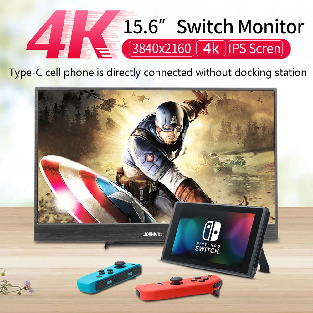 Монитор игровой портативный 15 6 дюйма HDMI USB Type C 3840X2160|Мониторы| |