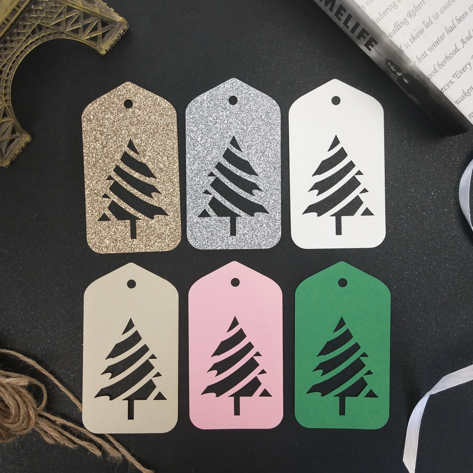 Рождественская елка Упаковка из крафт-бумаги подвески для дня рождения коробки