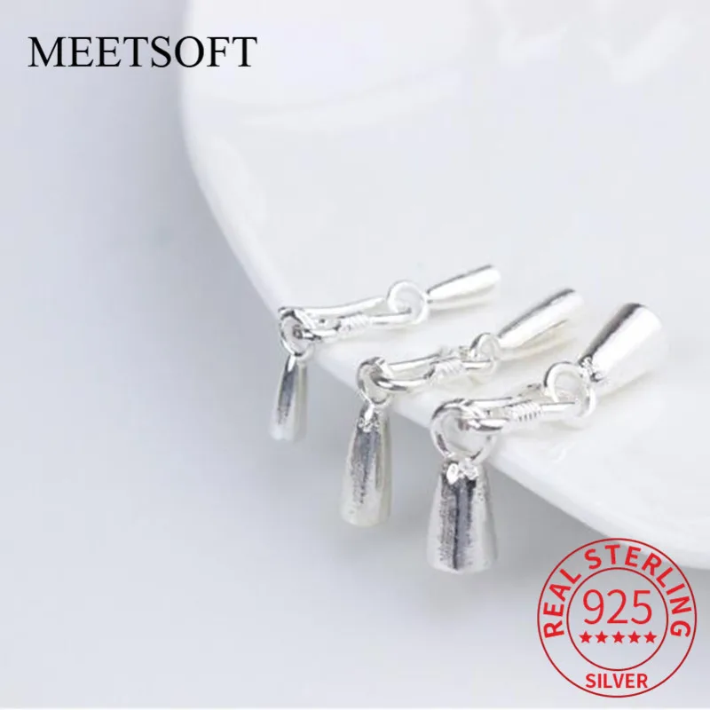 

MEETSOFT Классический 925 стерлингового серебра письмо Соединительный закреп Подвески DIY ювелирные ожерелья ручной работы оптом вспомогательно...