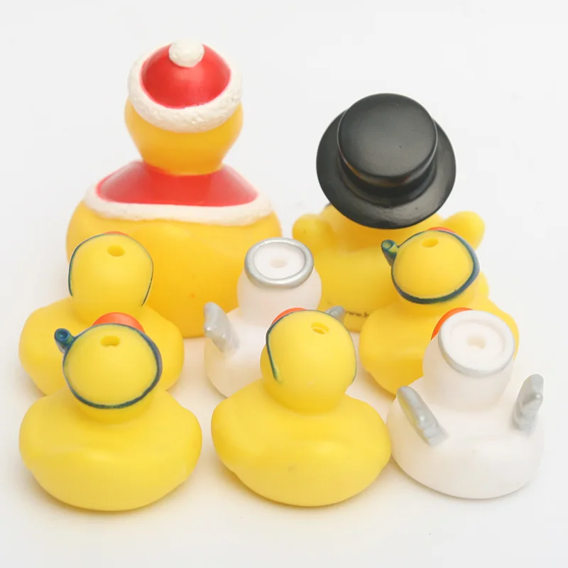 Комбинация рождественской утки плавающая сжимающая игрушка для купания в стиле
