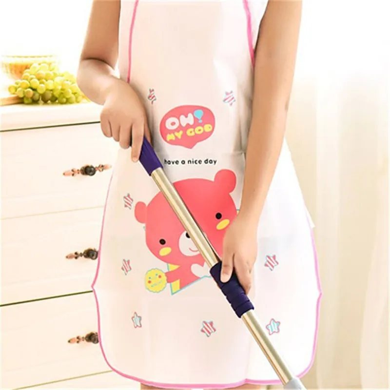 Милый мультяшный фартук без рукавов Водонепроницаемый с защитным напылением от