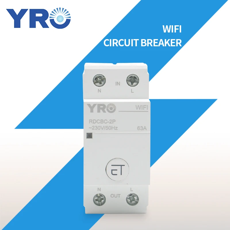 

2P WIFI Circuit Breaker Smart Timer Switch Relay Remote Control By EWeLink APP Smart Home Compatiable With Alexa Google Din Rail