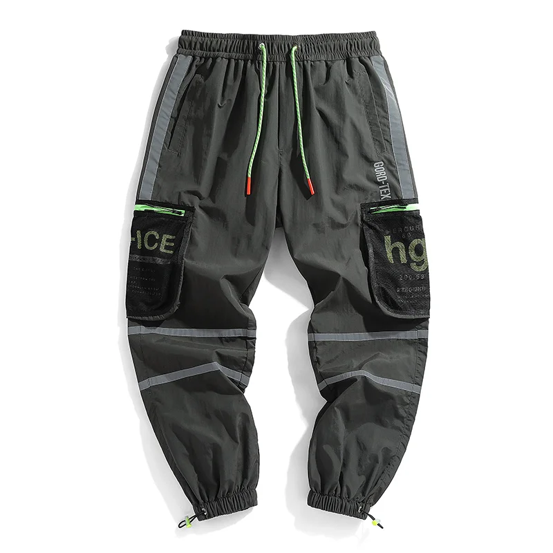 Брюки-карго мужские со множеством карманов повседневные свободные штаны в стиле