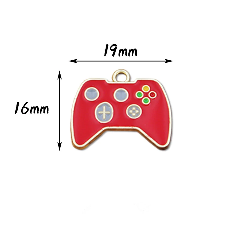 

10pcs Chic Enamel Zinc Alloy Gamepad Shaped Charms Pendants For Jewelry Making Accessories Crafts