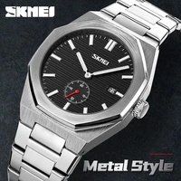 new sport wristwatch for man skmei top brand stainless steel waterproof clocks men watch military quartz wristwatch montre homme