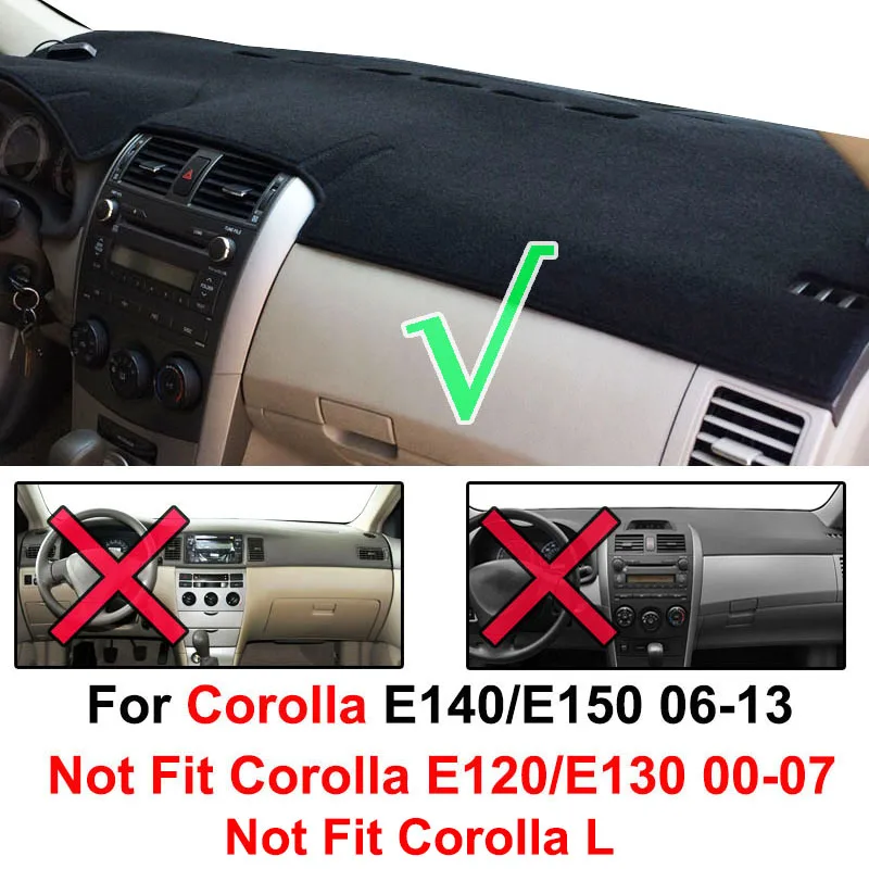 XUKEY крышка приборной панели автомобиля Dash коврик Dashmat для Toyota Corolla E140/E150 2006 2007 2008 2009