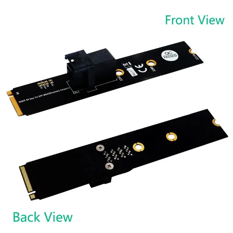 

2021 New M.2 Module with Mini-SAS H D SFF-8643 36-Pin Connector for U.2 SFF-8639 NVMe SSD Upward miniSAS Support In tel 750 2.5