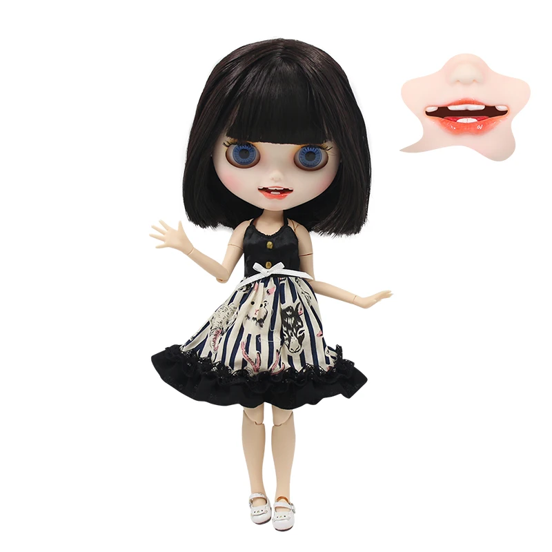 Кукла Blyth от ICY DBS белая кожа резные губы открытый рот матовое индивидуальное лицо