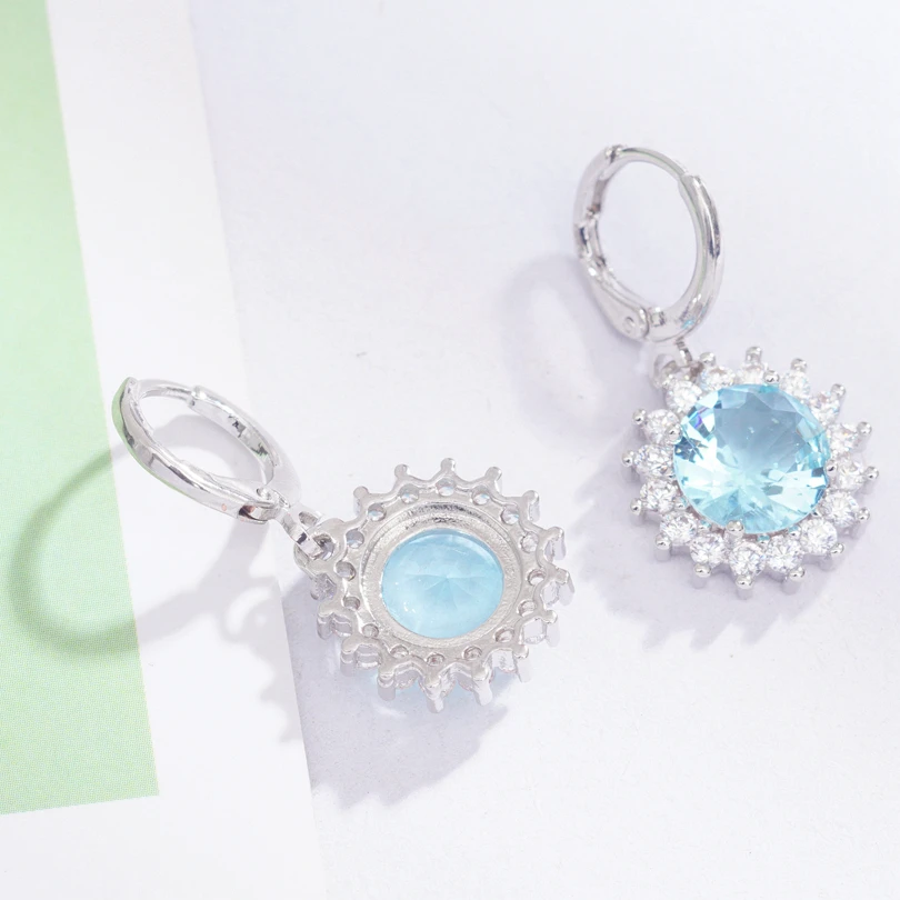 Женские длинные серьги подвески круглой формы 6 цветов с крупным