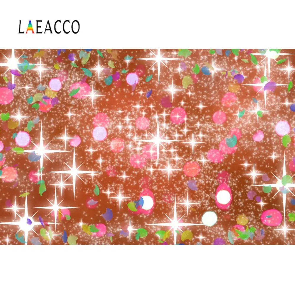 Блестящие блестящие золотые фоны Laeacco в горошек для детской портретной