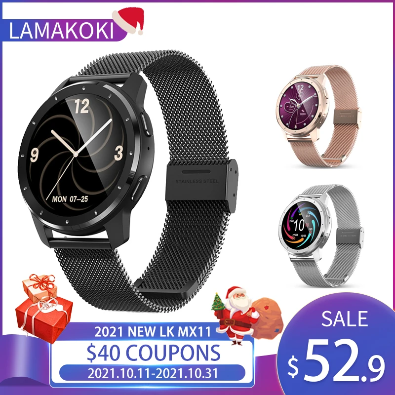 

LAMAKOKI 2021 NEW LK X11 MP3 Music Player Smart Watch Women Men Bluetooth Call Health Heart Rate Sport Blood Preasure SmartWatch