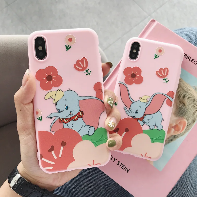 

New 2021 Disney Dumbo waterproof All-inclusive Soft Phone case for iPhone 7/8 plus x xr xs max 11/12pro max 12mini
