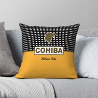 cohiba habana cuba cigar pillowcase polyester linen velvet zip decor pillow case home cushion cover 45x45