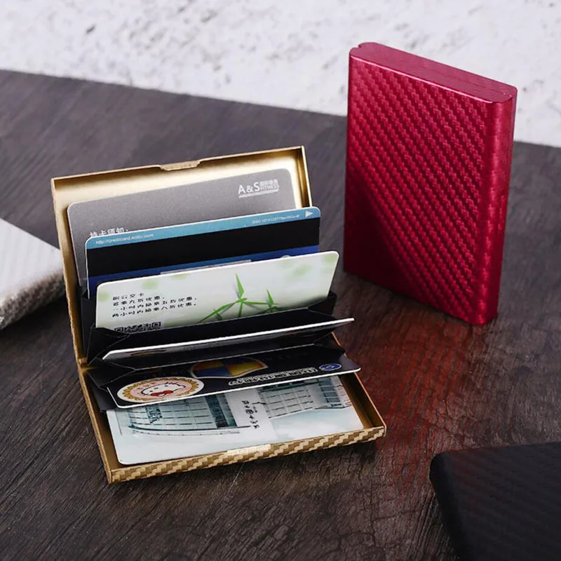 

Держатель-кошелек унисекс из плотной алюминиевой кожи, с антимагнитным покрытием