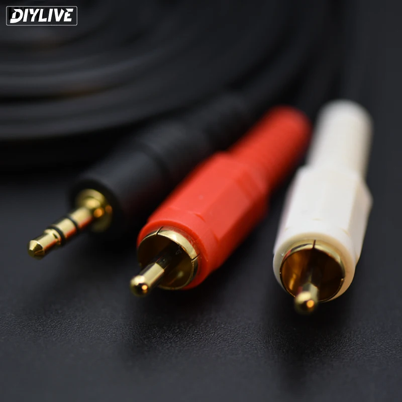 Полностью стереофоническая линия DIYLIVE 3 головки 5 оборотов RCA двойная лотоса 1 м