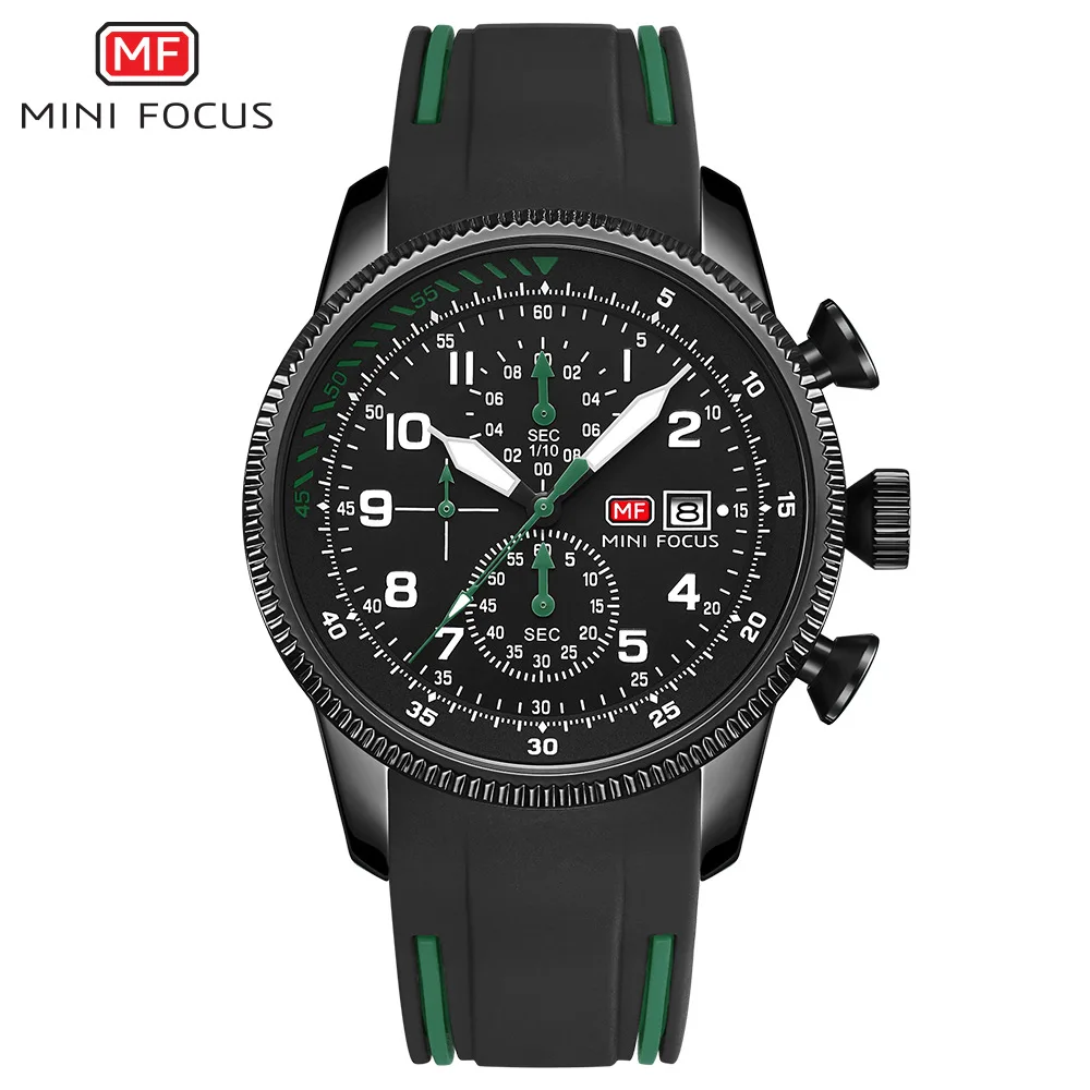

Men's watch multifunctional navigation watch waterproof quartz watch sports luminous silica gel band men's watch 0379G
